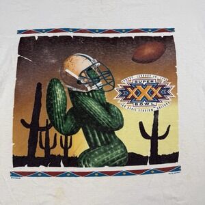 1996 Super Bowl XXX Sun Devil Stadium Arizona Cactus‎ T-Shirt Size XL Lee Sport